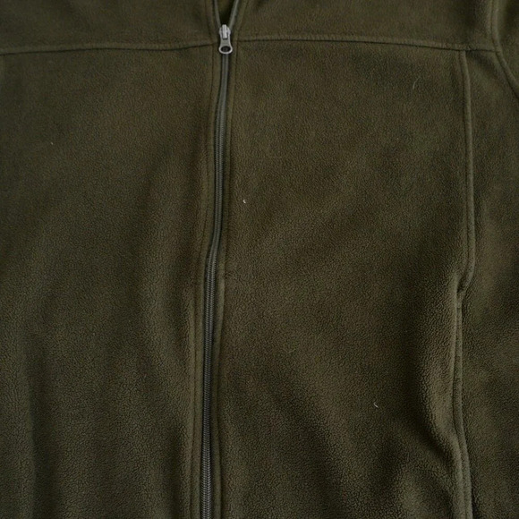 Bass Pro Shop Olive Green Zip Up Fleece Sweater XL - Picture 6 of 9